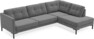Rio - 3-sits soffa med divan höger - Grå