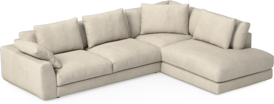 Amie - 3-sits med divan höger - Vit