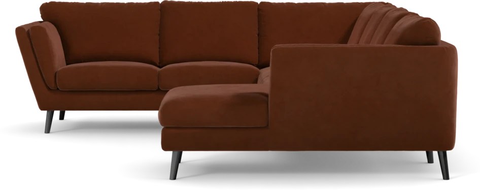 Madison Lux - Hörnsoffa med schäslong höger - Orange