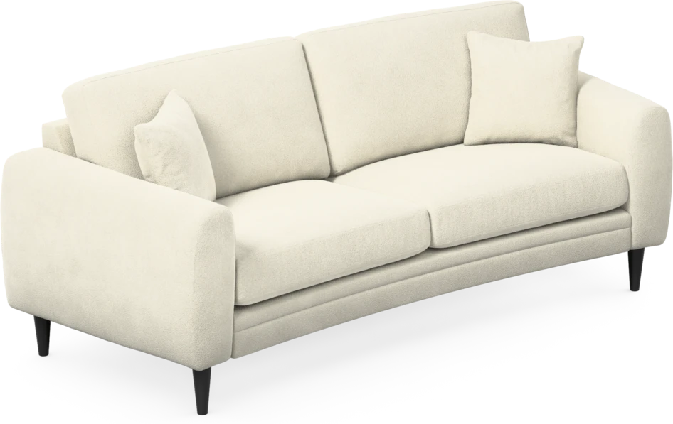 Eden - 2,5-sits soffa svängd - Vit