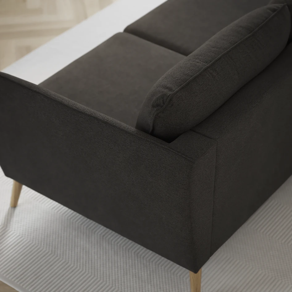 County - 2,5-sits soffa med divan vänster - Brun