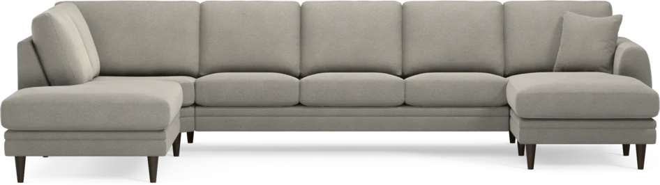 Eden - 3-sits soffa med divan vänster och schäslong höger - Grå