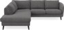 Madison - 2-sits soffa med divan vänster - Grå