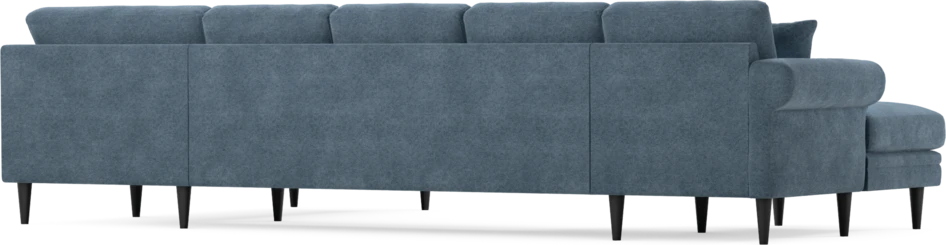 Eden - 3-sits soffa med schäslong vänster och divan höger - Blå