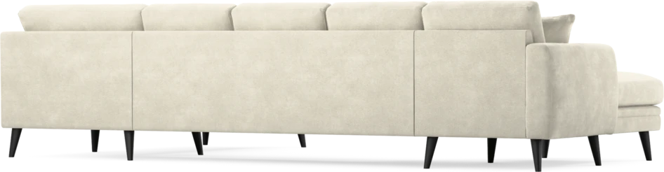 Eden - 3-sits soffa med schäslong vänster och divan höger - Vit