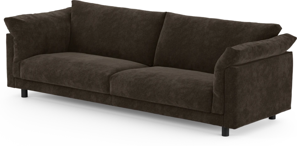 Cherrie - 4-sits soffa, fast klädsel - Brun
