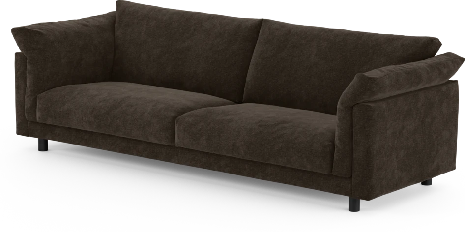 Cherrie - 4-sits soffa, fast klädsel - Brun