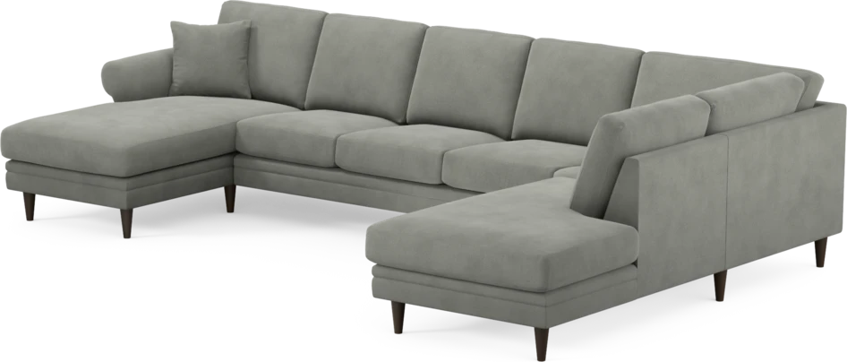 Eden - 3-sits soffa med schäslong vänster och divan höger - Grå