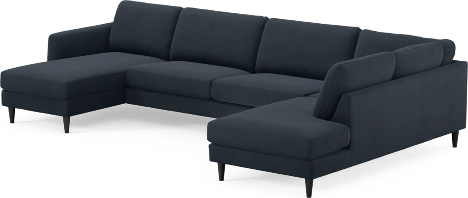 Bridge - 3-sits soffa med schäslong vänster och divan höger - Blå