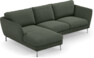 Madison Lux - 2-sits soffa med schäslong vänster - Grön