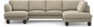 Madison Lux - 2-sits soffa med schäslong vänster och divan höger - Beige
