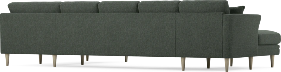 Eden - 3-sits soffa med schäslong vänster och divan höger - Grön