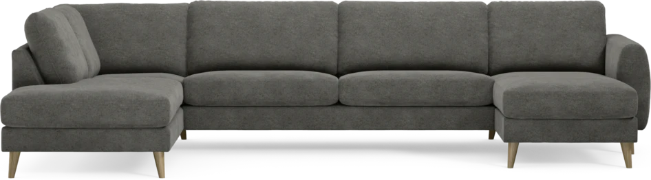 Bridge - 3-sits soffa med divan vänster och schäslong höger - Grå