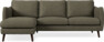 Madison Lux - 2-sits soffa med schäslong vänster - Brun