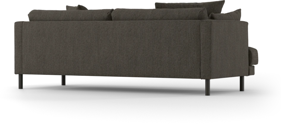 Harper - 3-sits soffa, hel dyna - Brun