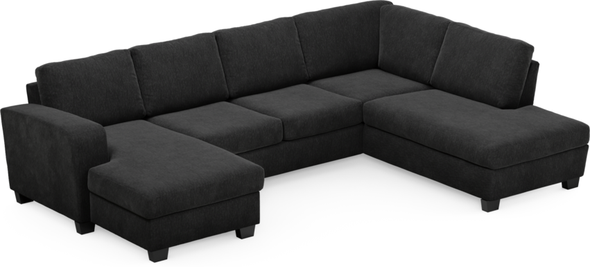 Friday - 3-sits soffa med schäslong vänster och divan höger - Blå