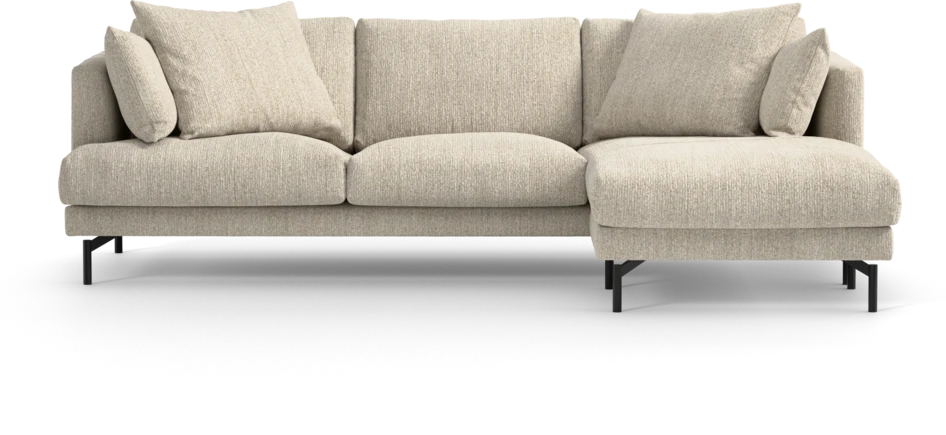 Harper - 4-sits med schäslong höger  - Beige