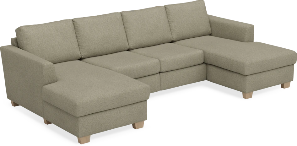 Friday - 2-sits soffa med två schäslonger - Beige