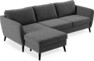 County - 3-sits soffa med flyttbar schäslong - Grå