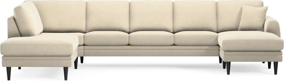 Eden - 3-sits soffa med divan vänster och schäslong höger - Beige