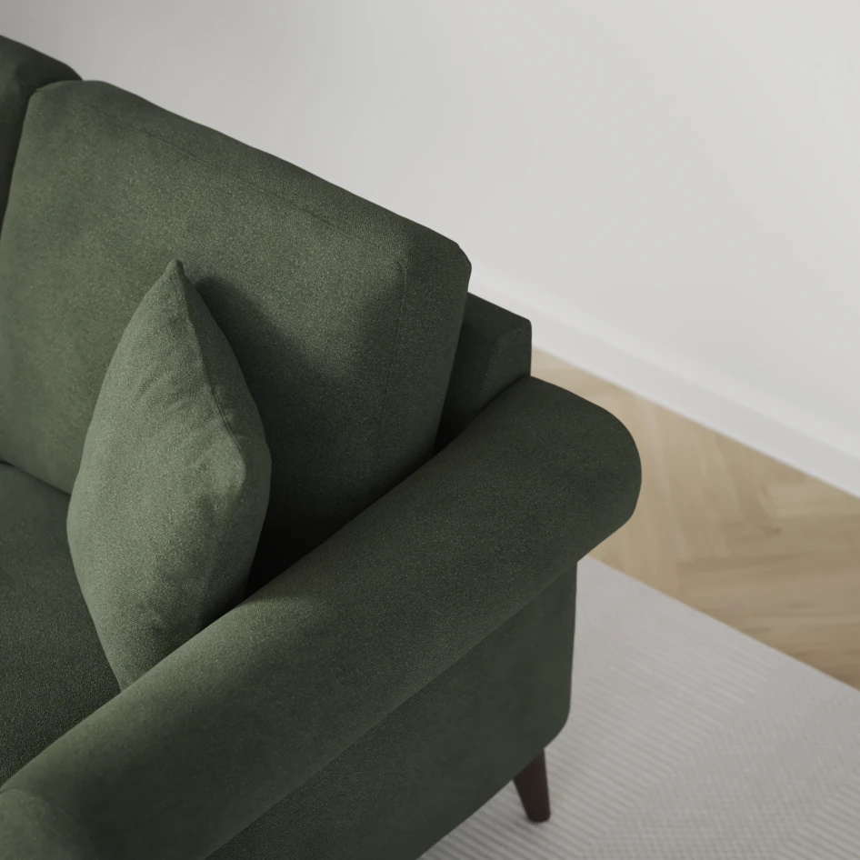 Eden - 3-sits soffa svängd - Grön