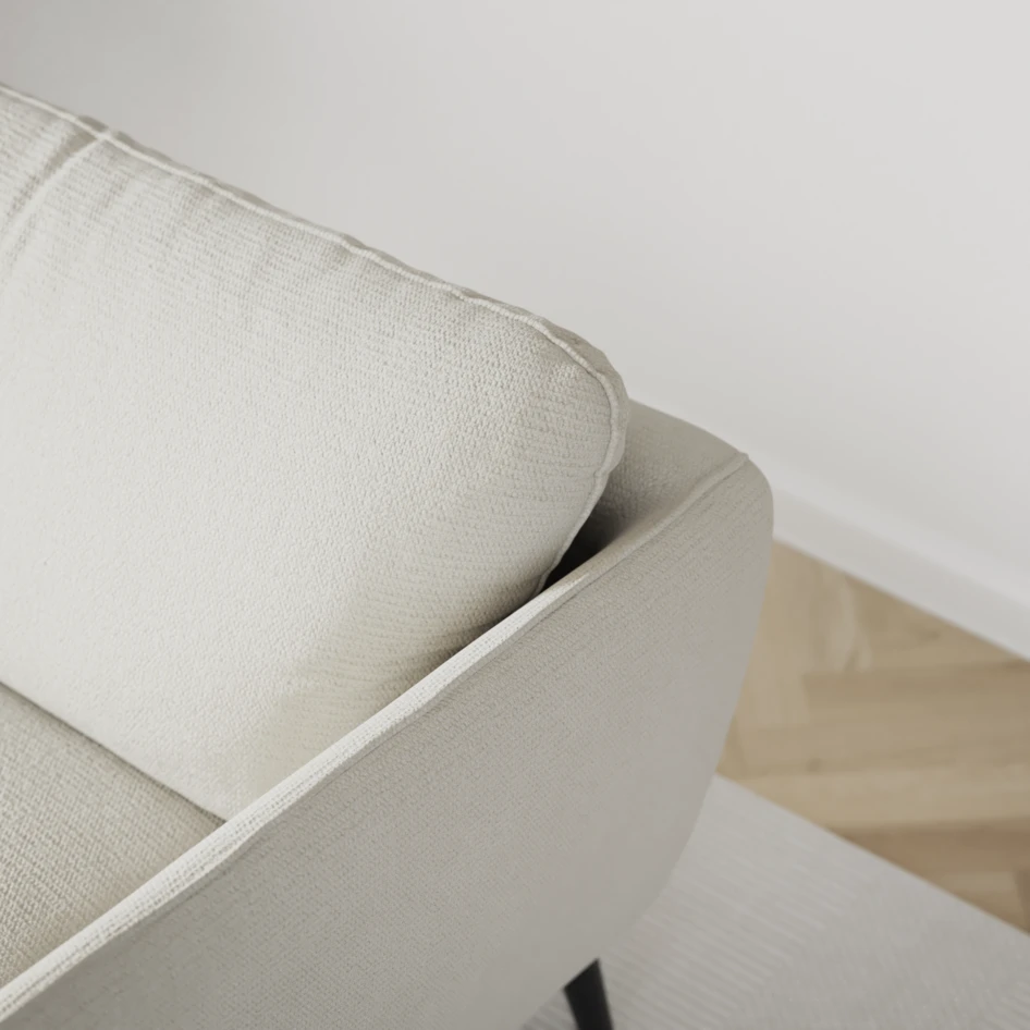 Madison - 2-sits soffa med divan vänster och schäslong höger - Vit