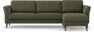 Bridge - 3-sits soffa med schäslong höger - Grön