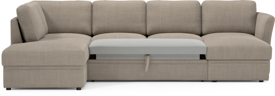 Öland - Bäddsoffa med divan vänster och schäslong höger - Beige