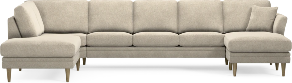 Eden - 3-sits soffa med divan vänster och schäslong höger - Beige