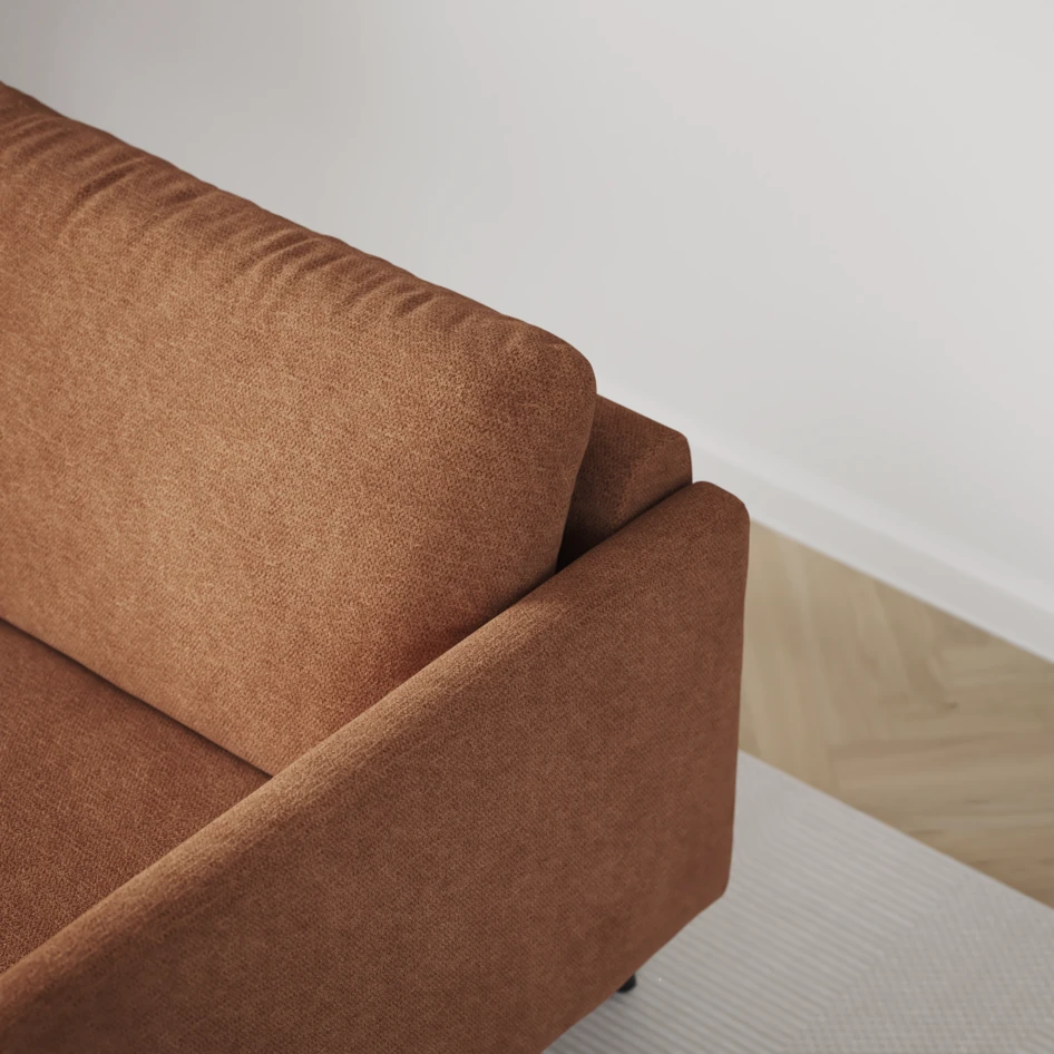 Madison Lux - Hörnsoffa med schäslong höger - Orange