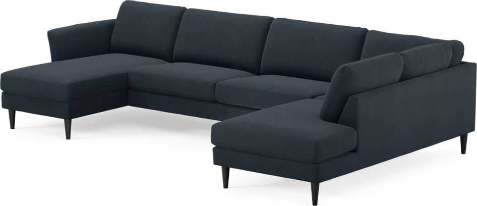 Bridge - 3-sits soffa med schäslong vänster och divan höger - Blå