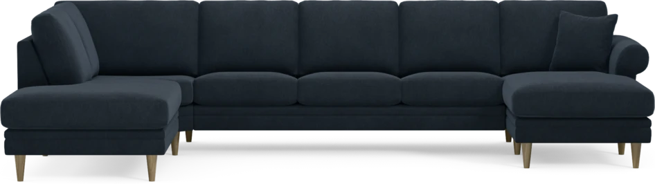 Eden - 3-sits soffa med divan vänster och schäslong höger - Blå