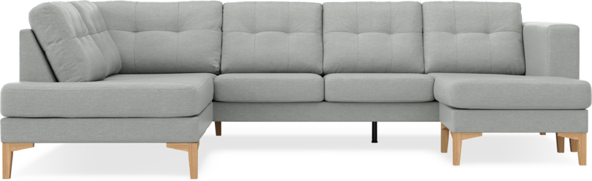 Rio - 3-sits soffa med divan vänster och schäslong höger - Grå