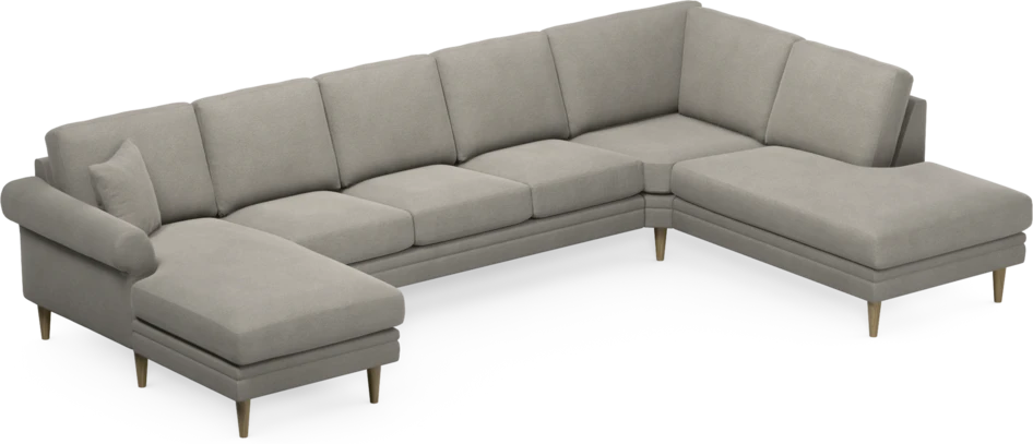 Eden - 3-sits soffa med schäslong vänster och divan höger - Grå