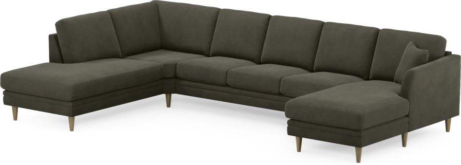 Eden - 3-sits soffa med divan vänster och schäslong höger - Grå