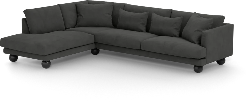 Harper - 3-sits soffa med divan vänster - Grå