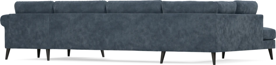 Bridge - 3-sits soffa med divan vänster och schäslong höger - Blå