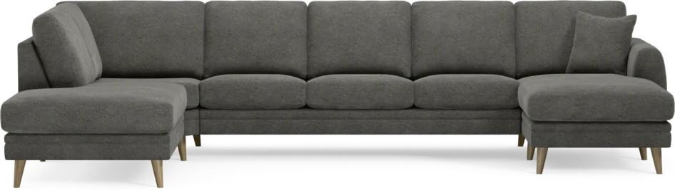 Eden - 3-sits soffa med divan vänster och schäslong höger - Grå