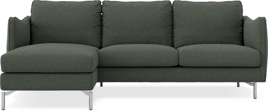 Madison Lux - 2-sits soffa med schäslong vänster - Grön