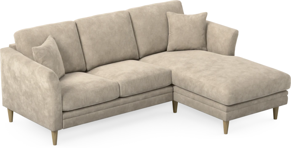 Eden - 2-sits soffa med schäslong - Beige