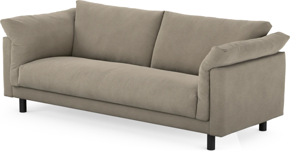 Cherrie - 3-sits soffa, hel dyna, fast klädsel - Beige