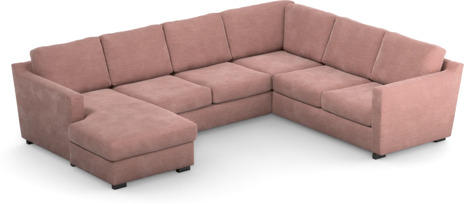 Friday - Hörnsoffa, 3+2-sits med schäslong vänster - Rosa