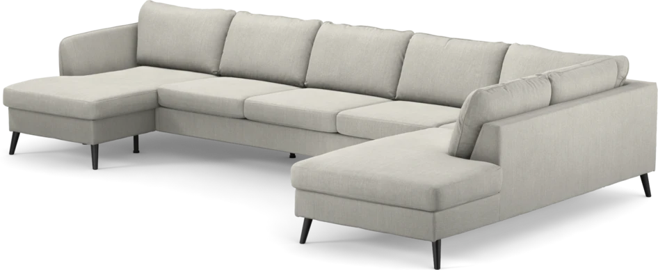 County - 4-sits soffa med schäslong vänster och divan höger - Grå