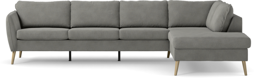 County - 3-sits soffa med divan höger - Grå