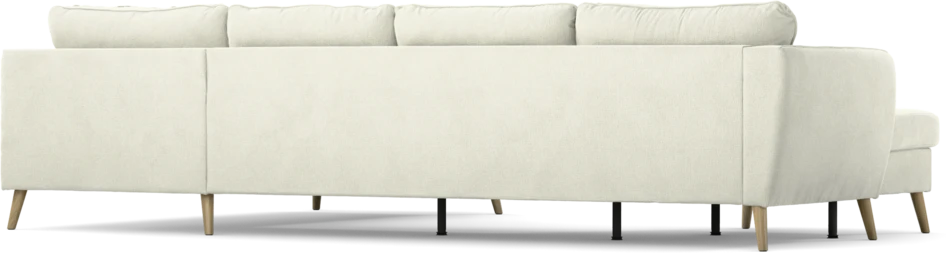 County - 3-sits soffa med schäslong vänster och divan höger - Vit