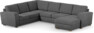 Friday - Hörnsoffa, 2+3-sits med schäslong höger - Grå