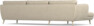 Madison Lux - 3-sits soffa med schäslong vänster - Beige