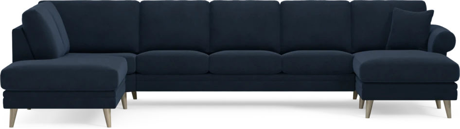 Eden - 3-sits soffa med divan vänster och schäslong höger - Blå
