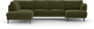 Madison Lux - 2-sits soffa med divan vänster och schäslong höger - Grön