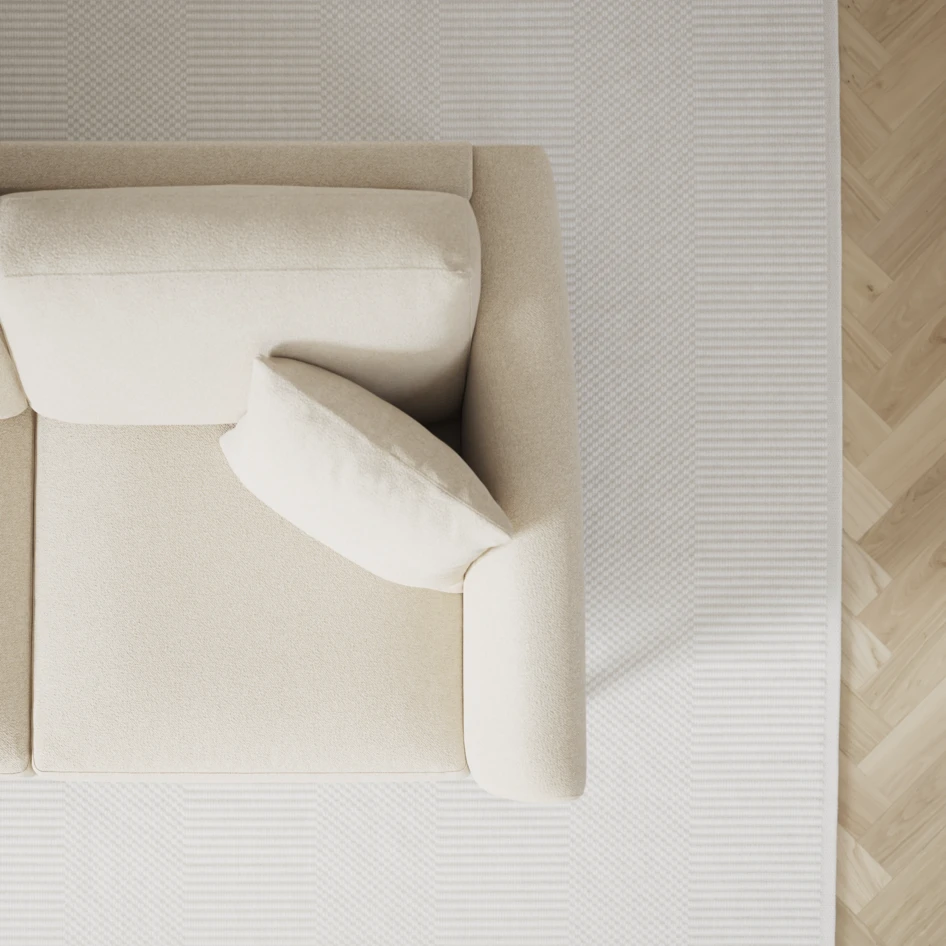 Eden - 3-sits soffa svängd - Beige